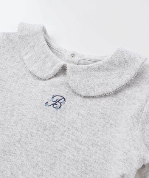 BeBe（ベベ）の「針抜き丸襟長袖ブラウス+サスペンダースカートセット（その他ベビーウェア・キッズ・ブルー/ベージュ・90cm/80ｃｍ）」の11枚目の写真