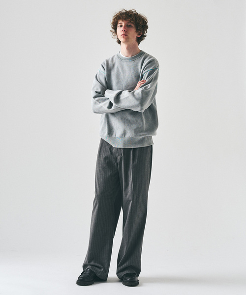 417 EDIFICE(フォーワンセブンエディフィス)の「TR ワイドイージーパンツ(スラックス・メンズ・ブラック/チャコールグレー/グレー/ベージュ/ベージュ系その他・SMALL/MEDIUM/LARGE)」の8枚目の写真