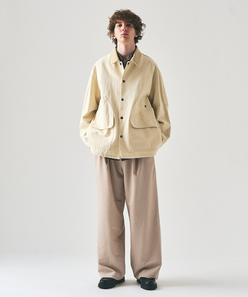 417 EDIFICE(フォーワンセブンエディフィス)の「TR ワイドイージーパンツ(スラックス・メンズ・ブラック/チャコールグレー/グレー/ベージュ/ベージュ系その他・SMALL/MEDIUM/LARGE)」の9枚目の写真