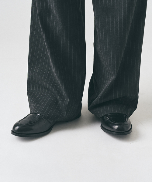 417 EDIFICE(フォーワンセブンエディフィス)の「TR ワイドイージーパンツ(スラックス・メンズ・ブラック/チャコールグレー/グレー/ベージュ/ベージュ系その他・SMALL/MEDIUM/LARGE)」の21枚目の写真