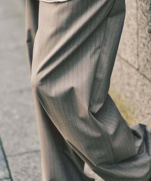 417 EDIFICE（フォーワンセブンエディフィス）の「TR ワイドイージーパンツ（スラックス・メンズ・ブラック/チャコールグレー/グレー/ベージュ/ベージュ系その他・SMALL/MEDIUM/LARGE）」の22枚目の写真