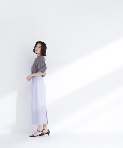 NATURAL BEAUTY BASIC(ナチュラルビューティーベーシック)の「◇パフスリーブカットソートップス(Tシャツ/カットソー・レディース・ラベンダー/チャコールグレー/オフホワイト・FREE)」の9枚目の写真