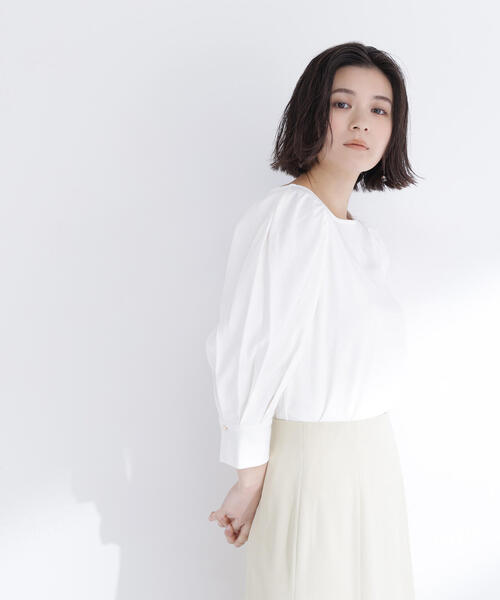 NATURAL BEAUTY BASIC(ナチュラルビューティーベーシック)の「◇パフスリーブカットソートップス(Tシャツ/カットソー・レディース・ラベンダー/チャコールグレー/オフホワイト・FREE)」の17枚目の写真