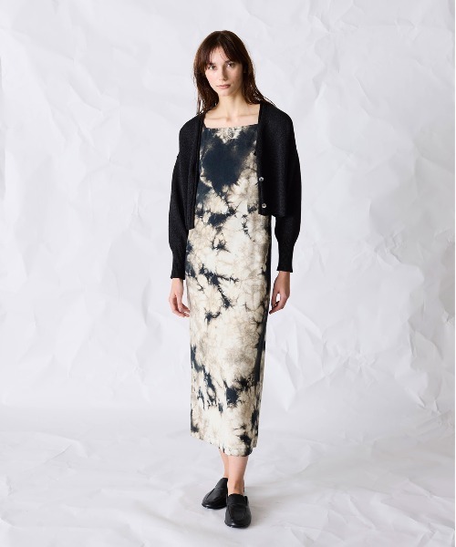 WALANCE（ワランス）の「paper knit 2way cardigan（カーディガン/ボレロ・レディース・ブラック/オリーブ/ベージュ×ブラック/サンドベージュ・FREE）」の2枚目の写真