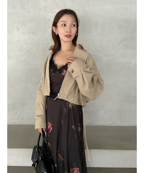 SNIDEL（スナイデル）の「バリエタックバルーンブルゾン（ブルゾン・レディース・ベージュ/ホワイト/ブルー・F）」の9枚目の写真