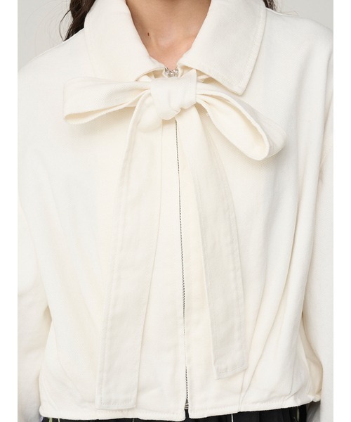 SNIDEL（スナイデル）の「バリエタックバルーンブルゾン（ブルゾン・レディース・ベージュ/ホワイト/ブルー・F）」の13枚目の写真