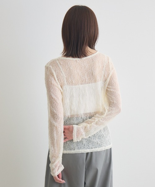 RU.TI.LE(ルチル)の「【RU.TI.LE】袖シャーリングレーストップス(Tシャツ/カットソー・レディース・アイボリー/グレイッシュベージュ/ブラック・MEDIUM)」の13枚目の写真
