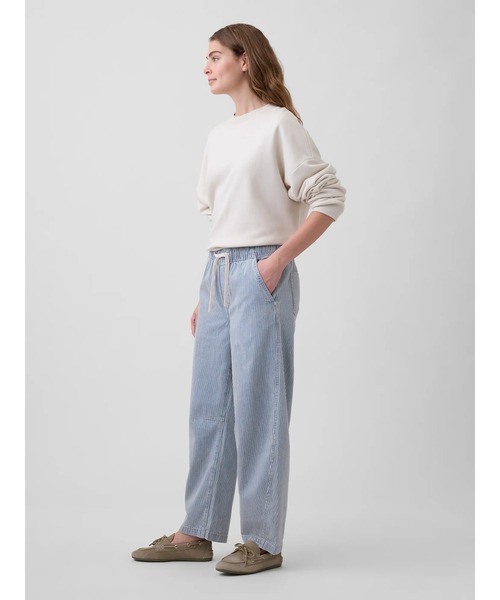 GAP（ギャップ）の「ミッドライズ スーパーソフト ストライプ プルオン バレルデニム（デニムパンツ・レディース・ブルー・XS/XXS/L/M/S）」の10枚目の写真