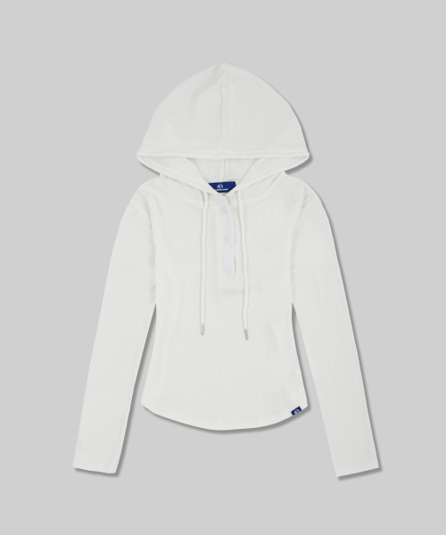 DOLFIN Rivs Slim Henley Neck Furd Parker — белая футболка-хенли