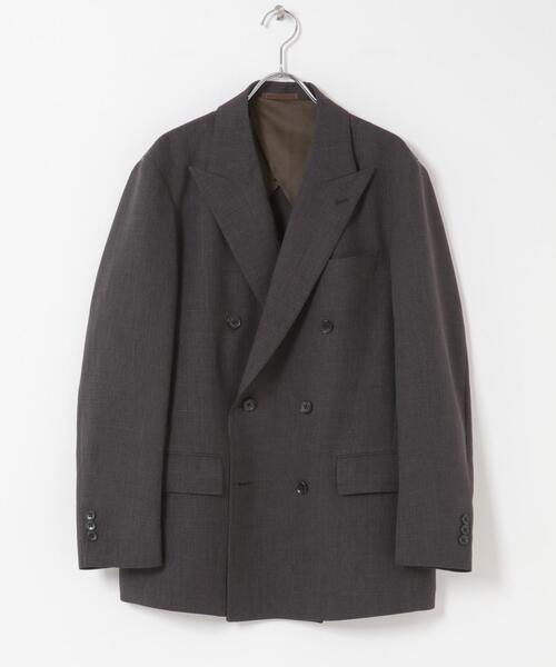 URBAN RESEARCH DOORS(アーバンリサーチドアーズ)の「LIFE STYLE TAILOR ウーリーノグレンチェックダブルジャケット(その他アウター・メンズ・ブラウン・SMALL/MEDIUM/LARGE)」の1枚目の写真