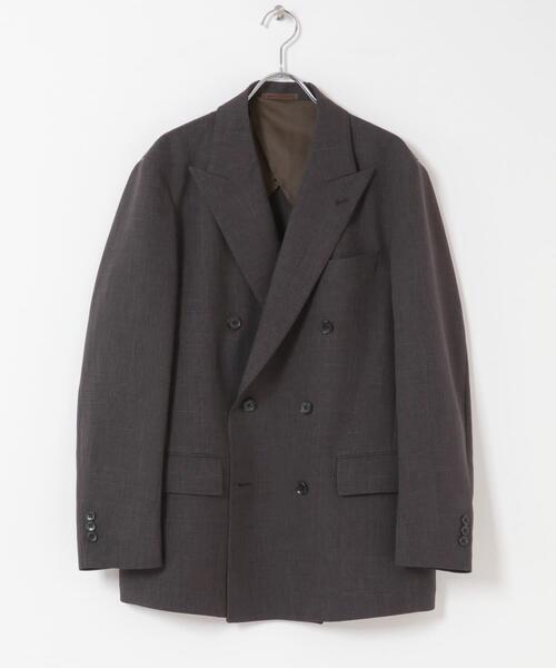 URBAN RESEARCH DOORS(アーバンリサーチドアーズ)の「LIFE STYLE TAILOR ウーリーノグレンチェックダブルジャケット(その他アウター・メンズ・ブラウン・SMALL/MEDIUM/LARGE)」の2枚目の写真