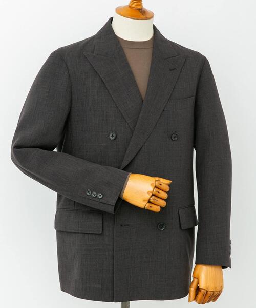 セール】LIFE STYLE TAILOR ウーリーノグレンチェックダブルジャケット