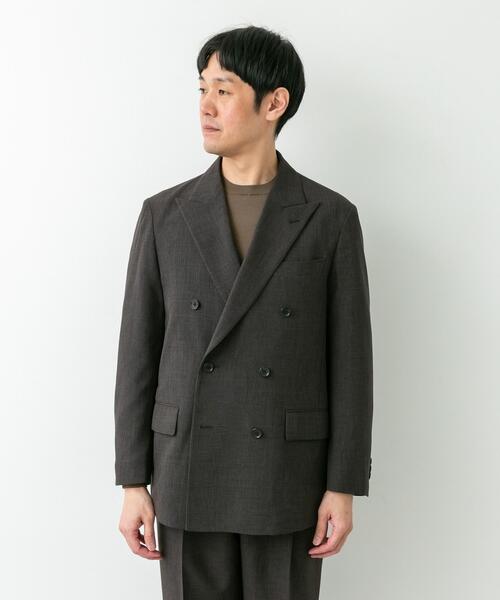 URBAN RESEARCH DOORS(アーバンリサーチドアーズ)の「LIFE STYLE TAILOR ウーリーノグレンチェックダブルジャケット(その他アウター・メンズ・ブラウン・SMALL/MEDIUM/LARGE)」の15枚目の写真