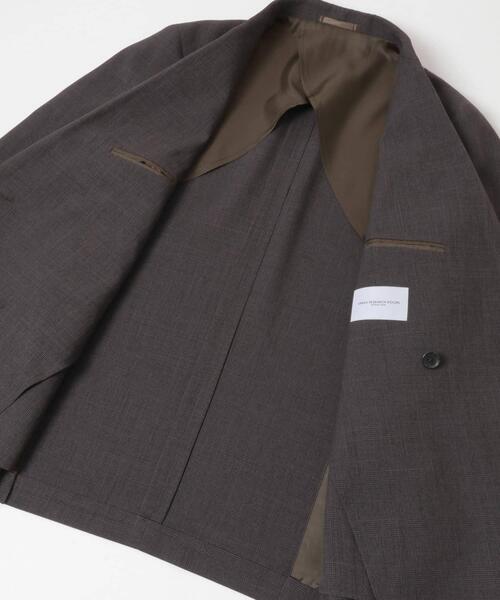 URBAN RESEARCH DOORS(アーバンリサーチドアーズ)の「LIFE STYLE TAILOR ウーリーノグレンチェックダブルジャケット(その他アウター・メンズ・ブラウン・SMALL/MEDIUM/LARGE)」の20枚目の写真