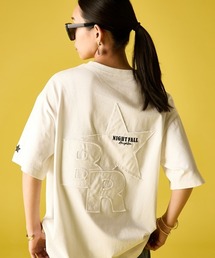 GEVS. | 綿100％星パッチワークTシャツ＜大きいサイズ有＞GEVS.(Tシャツ/カットソー)