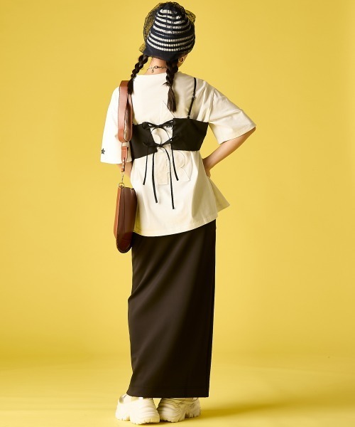 GEVS.(ジェイヴィス)の「綿100%星パッチワークTシャツ<大きいサイズ有>GEVS.(Tシャツ/カットソー・レディース・ブラック/オフホワイト・3L/LL/M/L/5L/4L)」の22枚目の写真