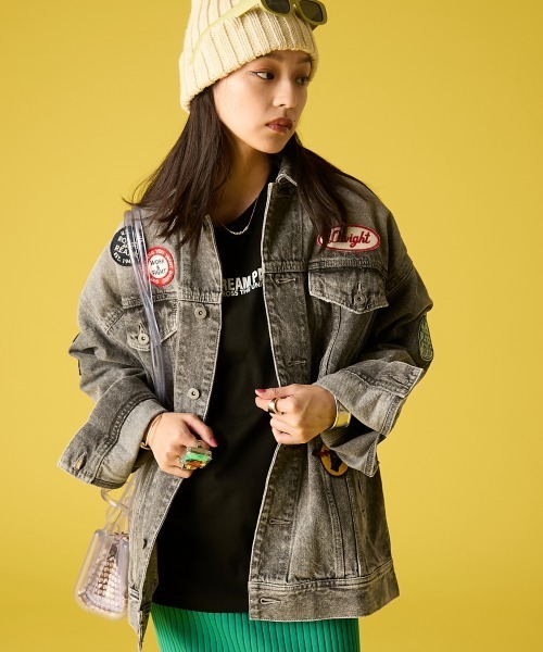 GEVS.(ジェイヴィス)の「綿100%星パッチワークTシャツ<大きいサイズ有>GEVS.(Tシャツ/カットソー・レディース・ブラック/オフホワイト・3L/LL/M/L/5L/4L)」の10枚目の写真