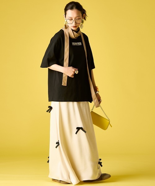 GEVS.(ジェイヴィス)の「綿100%星パッチワークTシャツ<大きいサイズ有>GEVS.(Tシャツ/カットソー・レディース・ブラック/オフホワイト・3L/LL/M/L/5L/4L)」の13枚目の写真