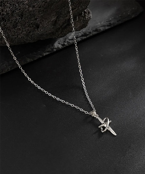 VIBGYOR（ヴィブジョー）の「EK535/シルバークロス＆リングトップネックレス/メンズ(NEZ)（ネックレス・メンズ・シルバー・FREE）」の2枚目の写真