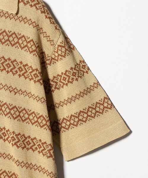UNITED ARROWS(ユナイテッドアローズ)の「<RAFFA MOLINA>エスニック ボーダー スキッパー ニット(ニット/セーター・メンズ・ベージュ・L/M)」の9枚目の写真