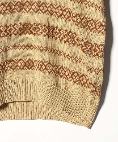 UNITED ARROWS(ユナイテッドアローズ)の「<RAFFA MOLINA>エスニック ボーダー スキッパー ニット(ニット/セーター・メンズ・ベージュ・L/M)」の10枚目の写真