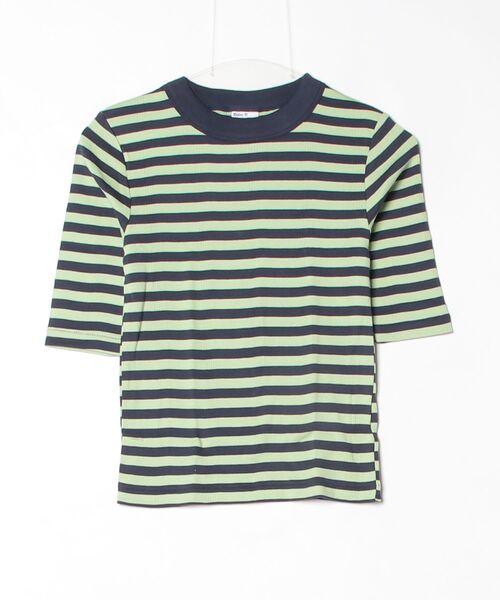 MILLER(ミラー)の「miller/ミラー Prib 5/S Tee(Tシャツ/カットソー・レディース・ブラック/アイボリー/ピンク系その他4/ネイビー/その他13/ライム・F)」の1枚目の写真