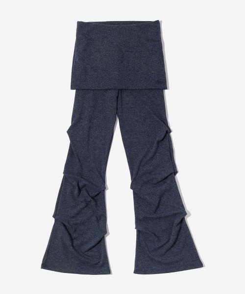 KIJIKO（キジコ）の「ke609-Shirring Skirt Leggings Navy（スウェットパンツ・レディース・ネイビー・FREE）」の4枚目の写真