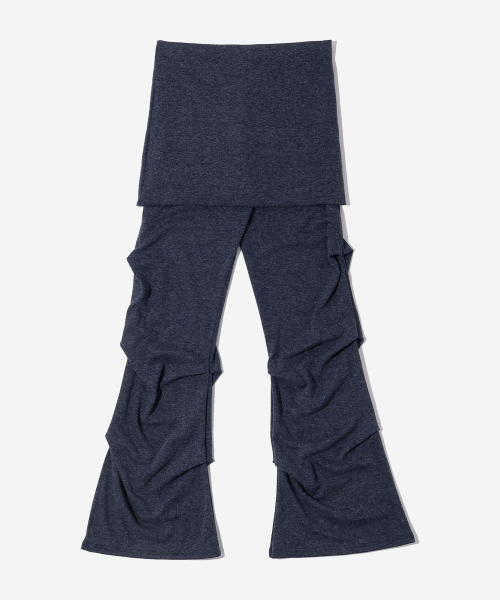 KIJIKO（キジコ）の「ke609-Shirring Skirt Leggings Navy（スウェットパンツ・レディース・ネイビー・FREE）」の5枚目の写真