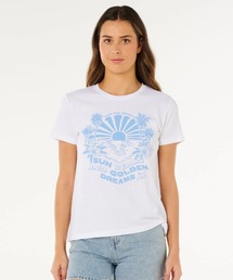 RIP CURL/リップカール 半袖 Tシャツ レディース SUN BEAMS STANDARD TEE 0M2WTE