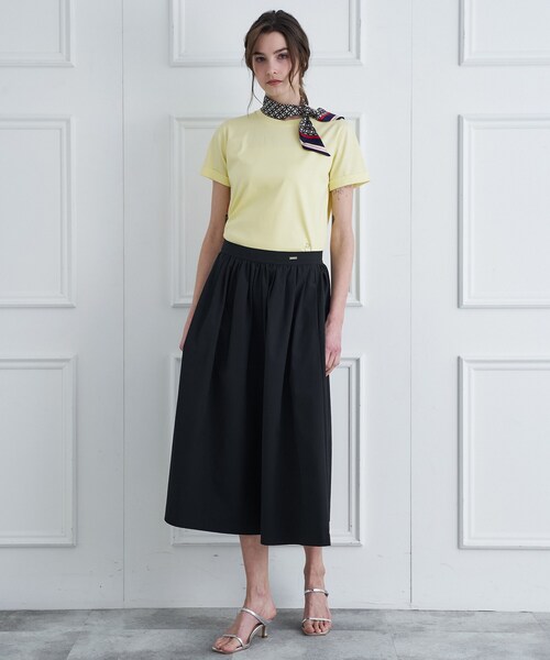 DRESSTERIOR(ドレステリア)の「【接触冷感/抗菌防臭/消臭】アイスクリアコットン ターンナップT(Tシャツ/カットソー・レディース・ホワイト/ライトイエロー系/ベージュ/ブラック・38/36/34)」の10枚目の写真