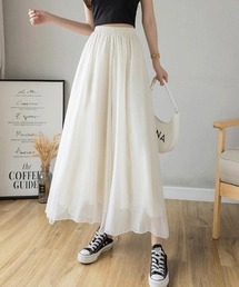 シフォンワイドパンツ