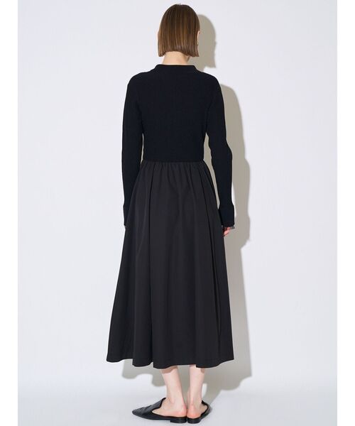 ELENDEEK（エレンディーク）の「リブドッキングフィット＆フレアワンピース（ワンピース・レディース・アイボリー/ブラック・02/01）」の9枚目の写真