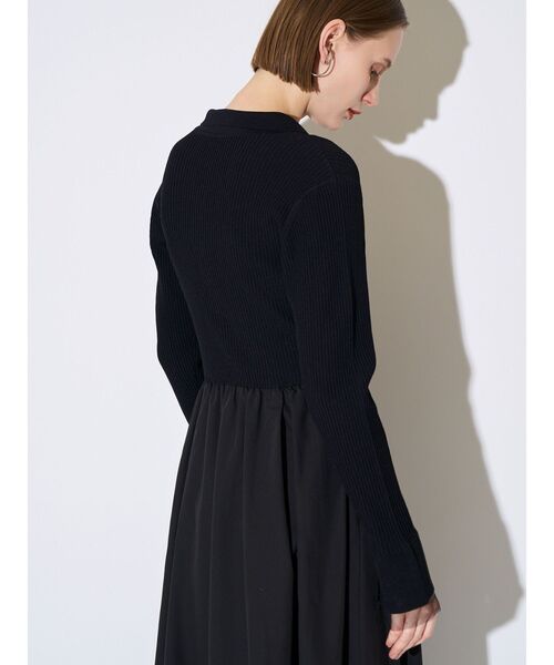 ELENDEEK（エレンディーク）の「リブドッキングフィット＆フレアワンピース（ワンピース・レディース・アイボリー/ブラック・02/01）」の13枚目の写真
