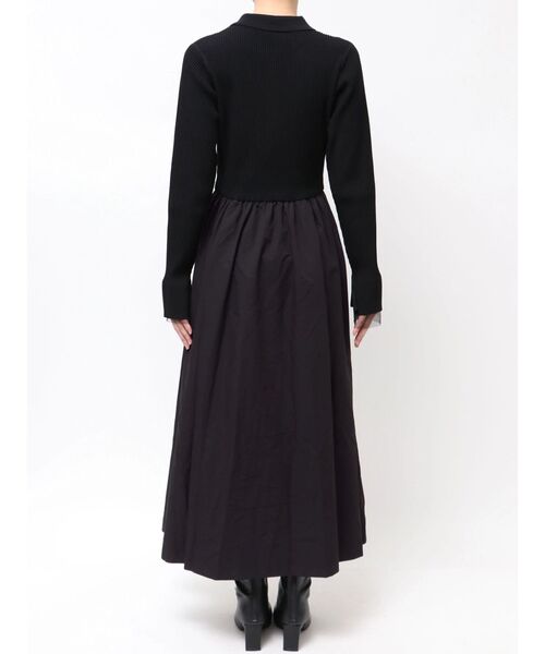 ELENDEEK（エレンディーク）の「リブドッキングフィット＆フレアワンピース（ワンピース・レディース・アイボリー/ブラック・02/01）」の17枚目の写真