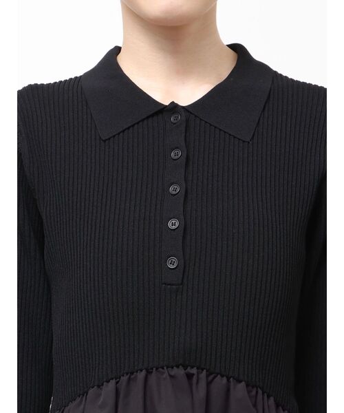 ELENDEEK（エレンディーク）の「リブドッキングフィット＆フレアワンピース（ワンピース・レディース・アイボリー/ブラック・02/01）」の18枚目の写真