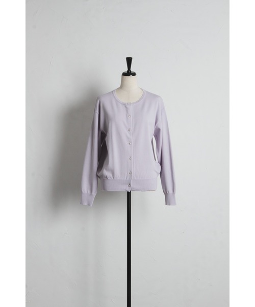 tocco closet（トッコ　クローゼット）の「【ZOZO限定】ビジュー釦カーディガン（カーディガン/ボレロ・レディース・ブラック/オフホワイト/イエロー/ラベンダー・M）」の5枚目の写真