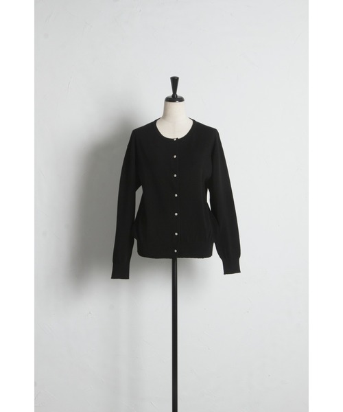 tocco closet（トッコ　クローゼット）の「【ZOZO限定】ビジュー釦カーディガン（カーディガン/ボレロ・レディース・ブラック/オフホワイト/イエロー/ラベンダー・M）」の7枚目の写真