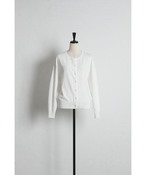 tocco closet（トッコ　クローゼット）の「【ZOZO限定】ビジュー釦カーディガン（カーディガン/ボレロ・レディース・ブラック/オフホワイト/イエロー/ラベンダー・M）」の8枚目の写真