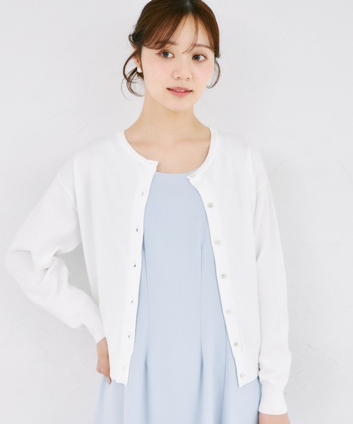 tocco closet（トッコ　クローゼット）の「【ZOZO限定】ビジュー釦カーディガン（カーディガン/ボレロ・レディース・ブラック/オフホワイト/イエロー/ラベンダー・M）」の20枚目の写真