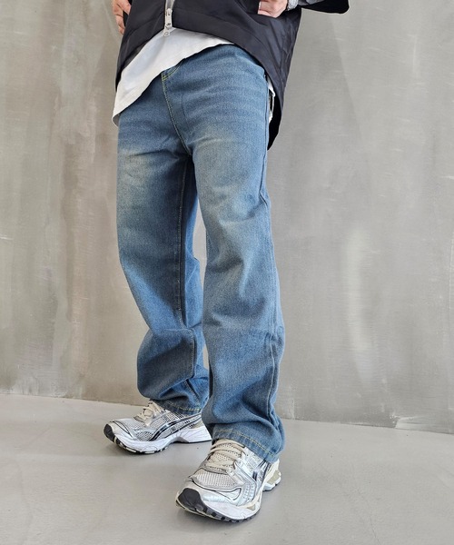 WESTBOY(ウエストボーイ)の「ヴィンテージウォッシュ ストレートデニムパンツ WO26S7PT01(デニムパンツ・メンズ・ブルー系その他/ブルー・XL/M/L)」の3枚目の写真