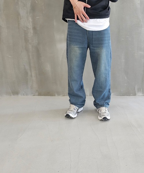 WESTBOY(ウエストボーイ)の「ヴィンテージウォッシュ ストレートデニムパンツ WO26S7PT01(デニムパンツ・メンズ・ブルー系その他/ブルー・XL/M/L)」の5枚目の写真