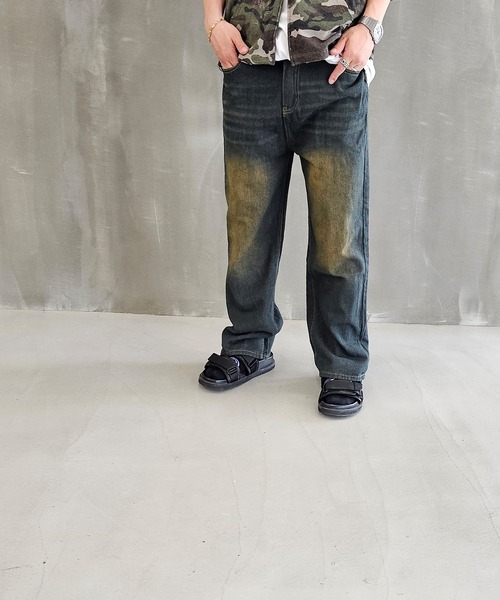 WESTBOY(ウエストボーイ)の「ヴィンテージウォッシュ ストレートデニムパンツ WO26S7PT01(デニムパンツ・メンズ・ブルー系その他/ブルー・XL/M/L)」の14枚目の写真