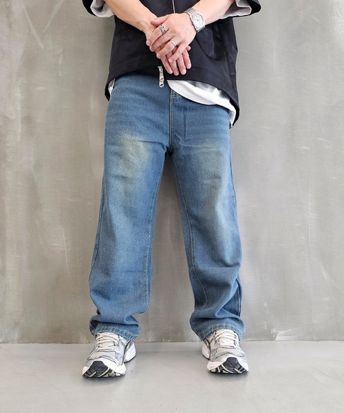 WESTBOY(ウエストボーイ)の「ヴィンテージウォッシュ ストレートデニムパンツ WO26S7PT01(デニムパンツ・メンズ・ブルー系その他/ブルー・XL/M/L)」の9枚目の写真