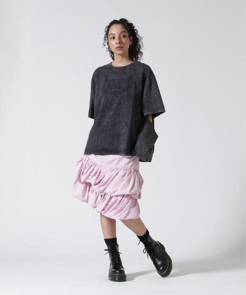 anna sui nyc(アナ スイ エヌ ワイ シー)の「anna sui nyc/アナ スイ エヌワイシー/スリーブスラッシュロングTシャツ(Tシャツ/カットソー・レディース・パープル/ブラック・F)」の7枚目の写真