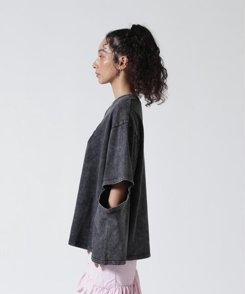 anna sui nyc(アナ スイ エヌ ワイ シー)の「anna sui nyc/アナ スイ エヌワイシー/スリーブスラッシュロングTシャツ(Tシャツ/カットソー・レディース・パープル/ブラック・F)」の8枚目の写真