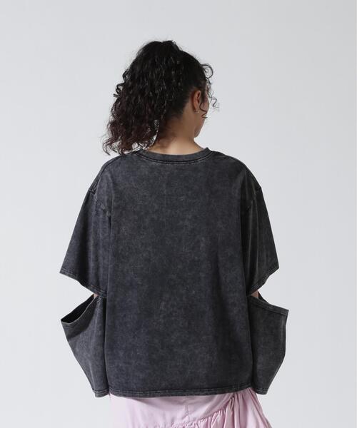 anna sui nyc(アナ スイ エヌ ワイ シー)の「anna sui nyc/アナ スイ エヌワイシー/スリーブスラッシュロングTシャツ(Tシャツ/カットソー・レディース・パープル/ブラック・F)」の9枚目の写真