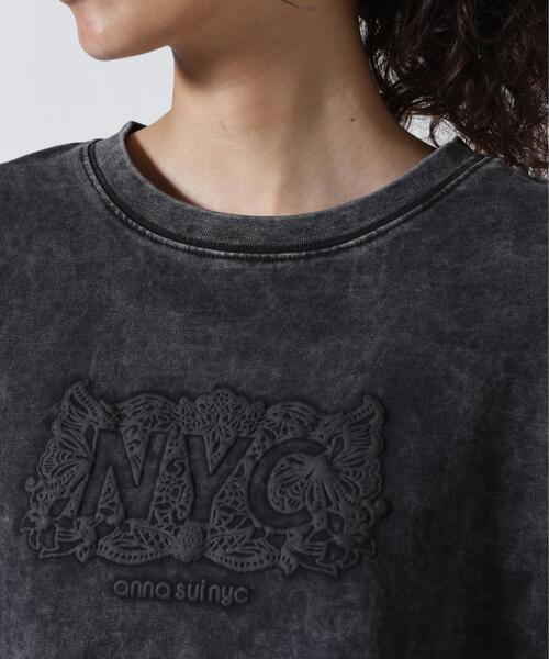 anna sui nyc(アナ スイ エヌ ワイ シー)の「anna sui nyc/アナ スイ エヌワイシー/スリーブスラッシュロングTシャツ(Tシャツ/カットソー・レディース・パープル/ブラック・F)」の10枚目の写真