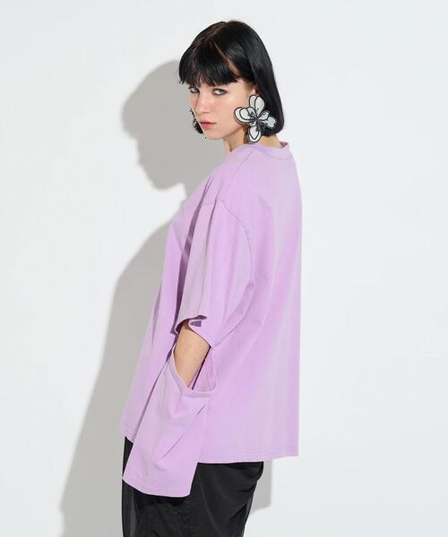 anna sui nyc(アナ スイ エヌ ワイ シー)の「anna sui nyc/アナ スイ エヌワイシー/スリーブスラッシュロングTシャツ(Tシャツ/カットソー・レディース・パープル/ブラック・F)」の19枚目の写真