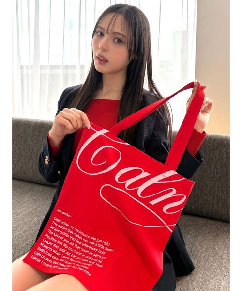 CALNAMUR(カルナムール)の「ナイロントートロゴバッグ(トートバッグ・レディース・ピンク/レッド/イエロー/ブラック/ブルー・FREE)」の10枚目の写真