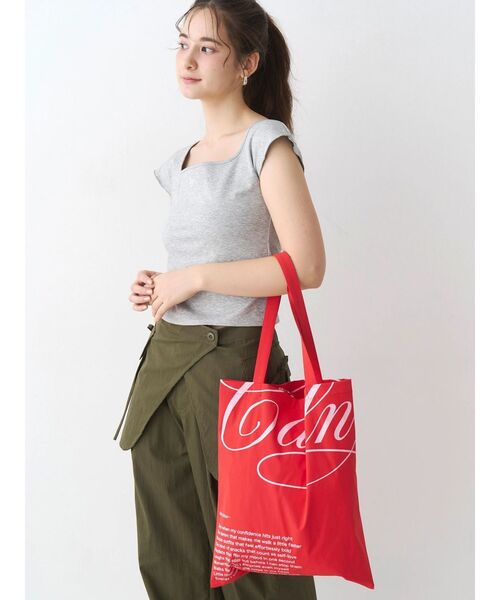 CALNAMUR(カルナムール)の「ナイロントートロゴバッグ(トートバッグ・レディース・ピンク/レッド/イエロー/ブラック/ブルー・FREE)」の14枚目の写真